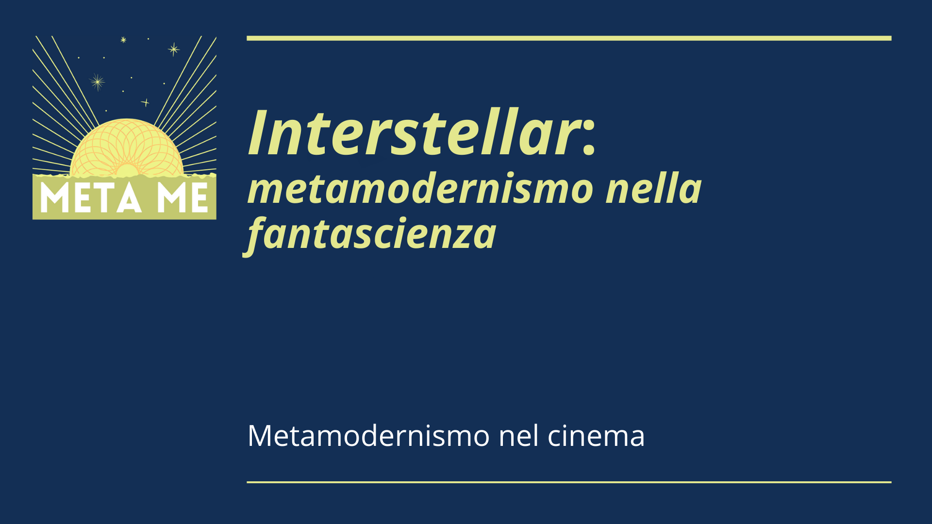 Metamodernismo nel cinema 3: metamodern sci-fi, Interstellar